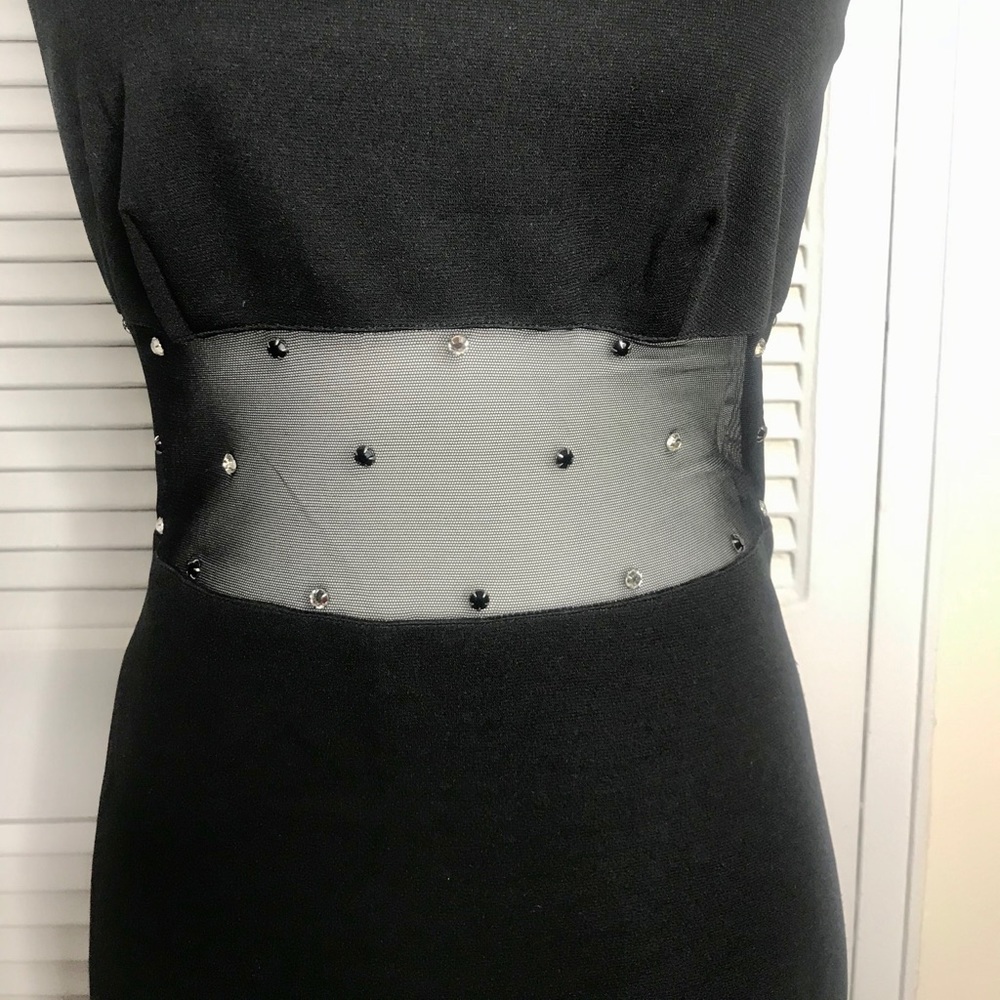Vintage Climax PM Black Rhinestone Cocktail Dress - Picture 2 of 4
